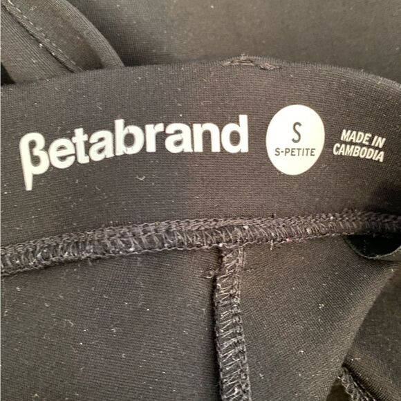 BETABRAND Crop Classic Dress Pant Yoga Pants Capri Black Women’s Small Petite - Picture 7 of 8